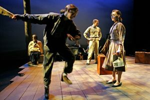 Lynnea Doublette, Young Violet - Maeve Moynihan, Monty - Randy Schmeling and Violet - Photo