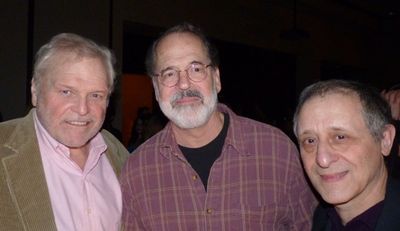 Steven Robman (center) and Hughie/Krapp's Last Tape actors Brian Dennehy and Joe Grif Photo