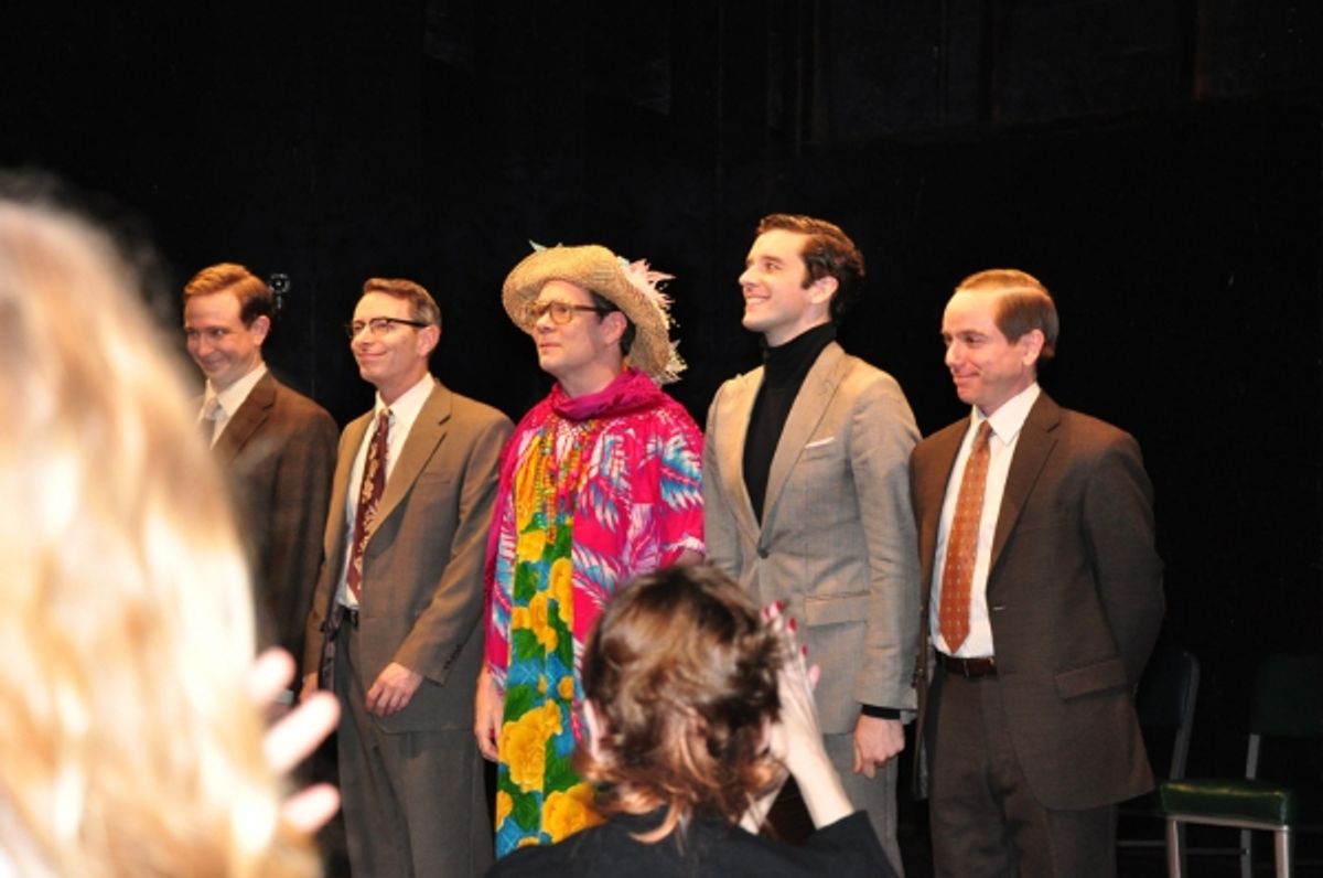Standing Ovation for Matthew Schneck, Arnie Burton, Thomas Jay Ryan, Michael Urie, Sam Breslin Wright at 