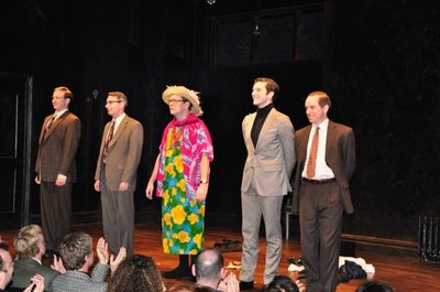 Matthew Schneck, Arnie Burton, Thomas Jay Ryan, Michael Urie, Sam Breslin Wright Photo