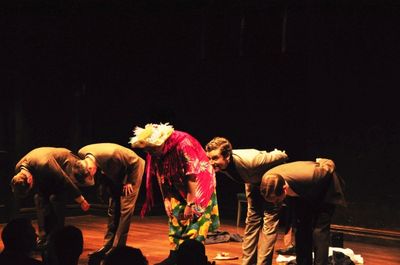 Matthew Schneck, Arnie Burton, Thomas Jay Ryan, Michael Urie, Sam Breslin Wright Photo