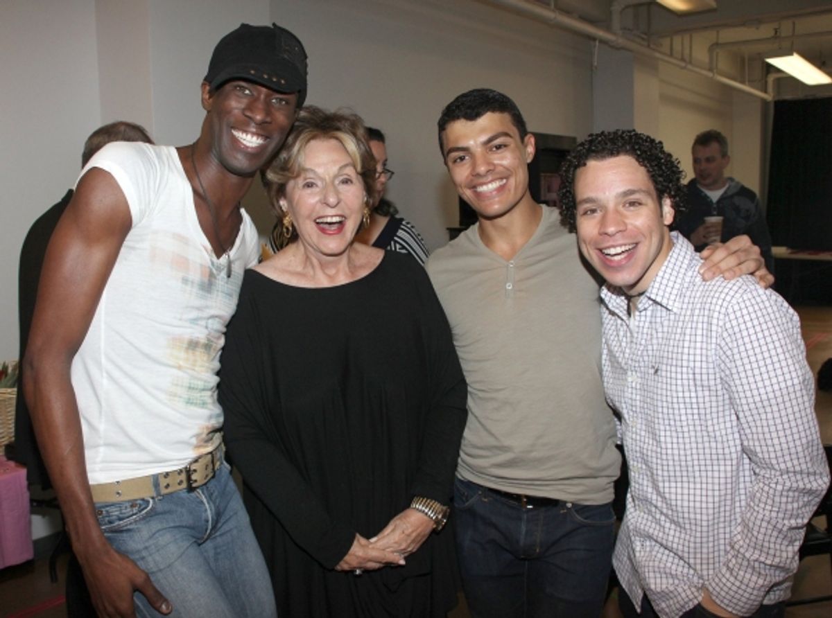 Terry Lavell, Producer Fran Weissler, Yurel Echezarreta, Robin de Jesus at 