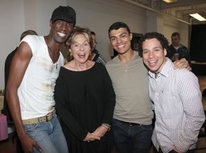 Terry Lavell, Producer Fran Weissler, Yurel Echezarreta, Robin de Jesus Photo
