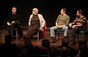 Paul Rudnick ( (Playwright, Author), Larry Kramer (Playwright, Author, Activist), Jon Marans (Author) & Jonathan Silverstein (Director)
@ BroadwayWorld Paul Rudnick ( (Playwright, Author), Larry Kramer (Playwright, Author, Activist), Jon Photo