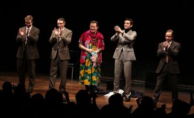 Matthew Schneck, Arnie Burton, Thomas Jay Ryan, Michael Urie & Sam Breslin Wright Photo