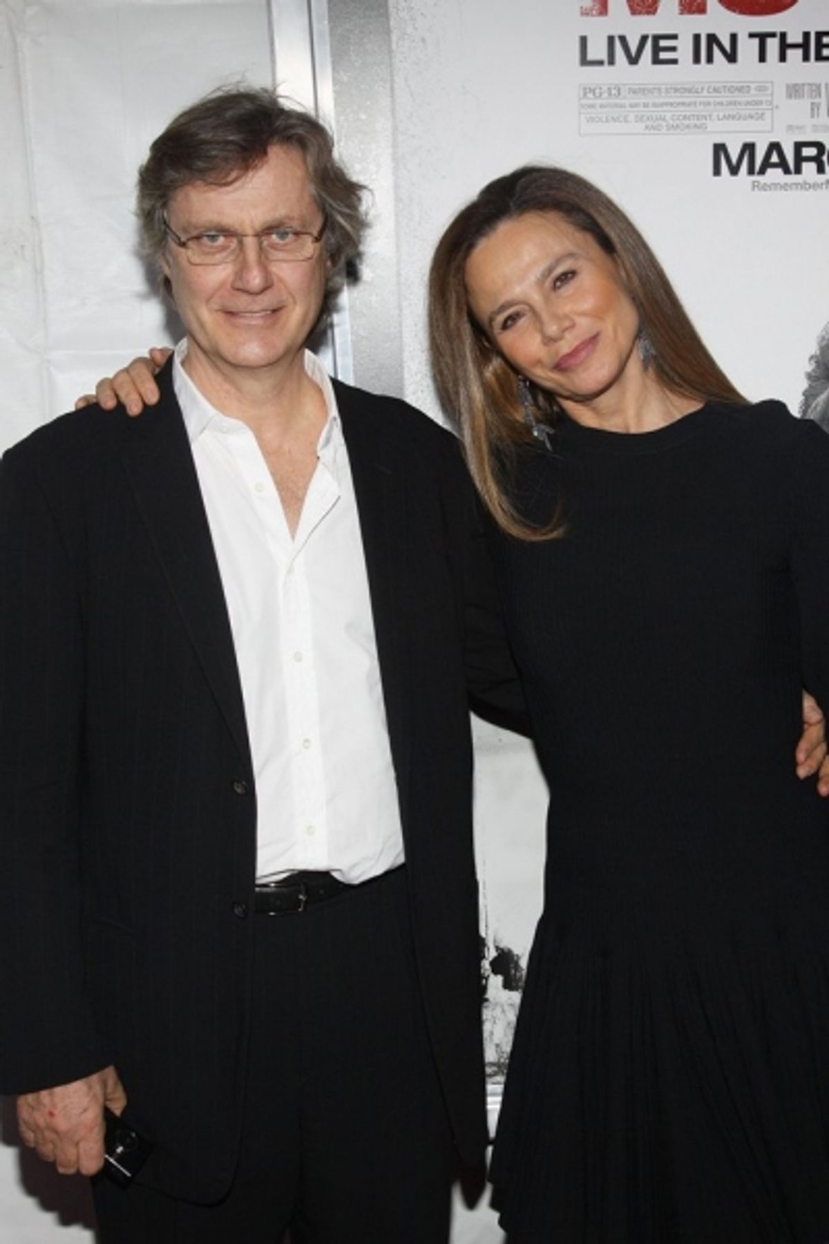 Lena Olin and husband Lasse Hallstrom at 