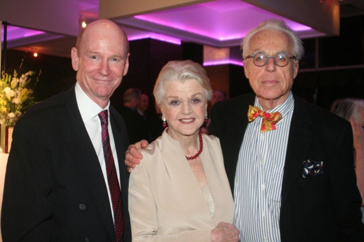 Robert Callely, Angela Lansbury and John Guare at 