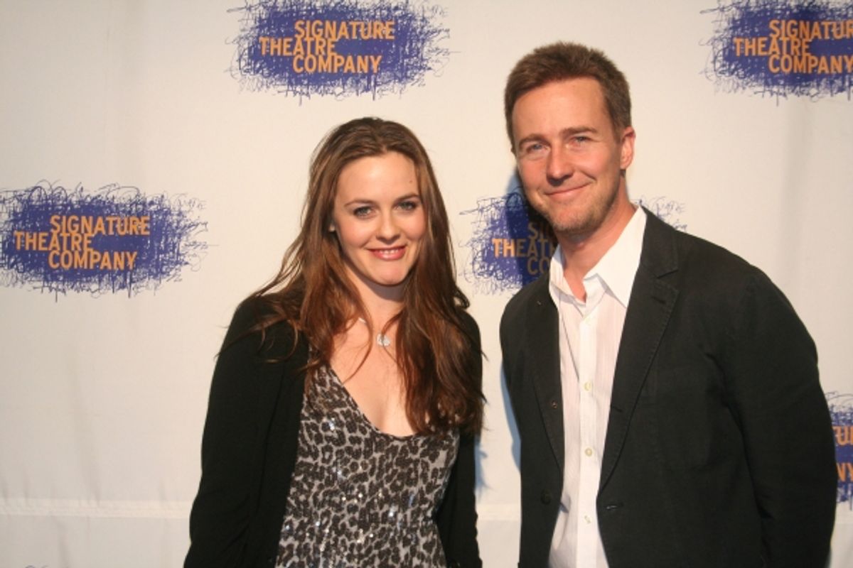 Alicia Silverstone and Edward Norton at 