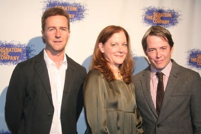 Edward Norton, Hallie Foote and Matthew Broderick Photo