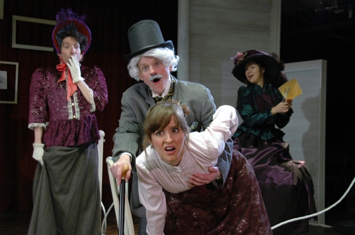 (front) Jessica Bennett; (back, L-R) Ian Randall, Lauren Vitz and Amanda Hartley at 