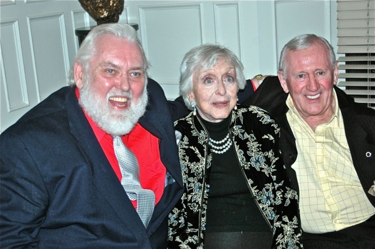 Jim Brochu, Celeste Holm and Len Cariou at 