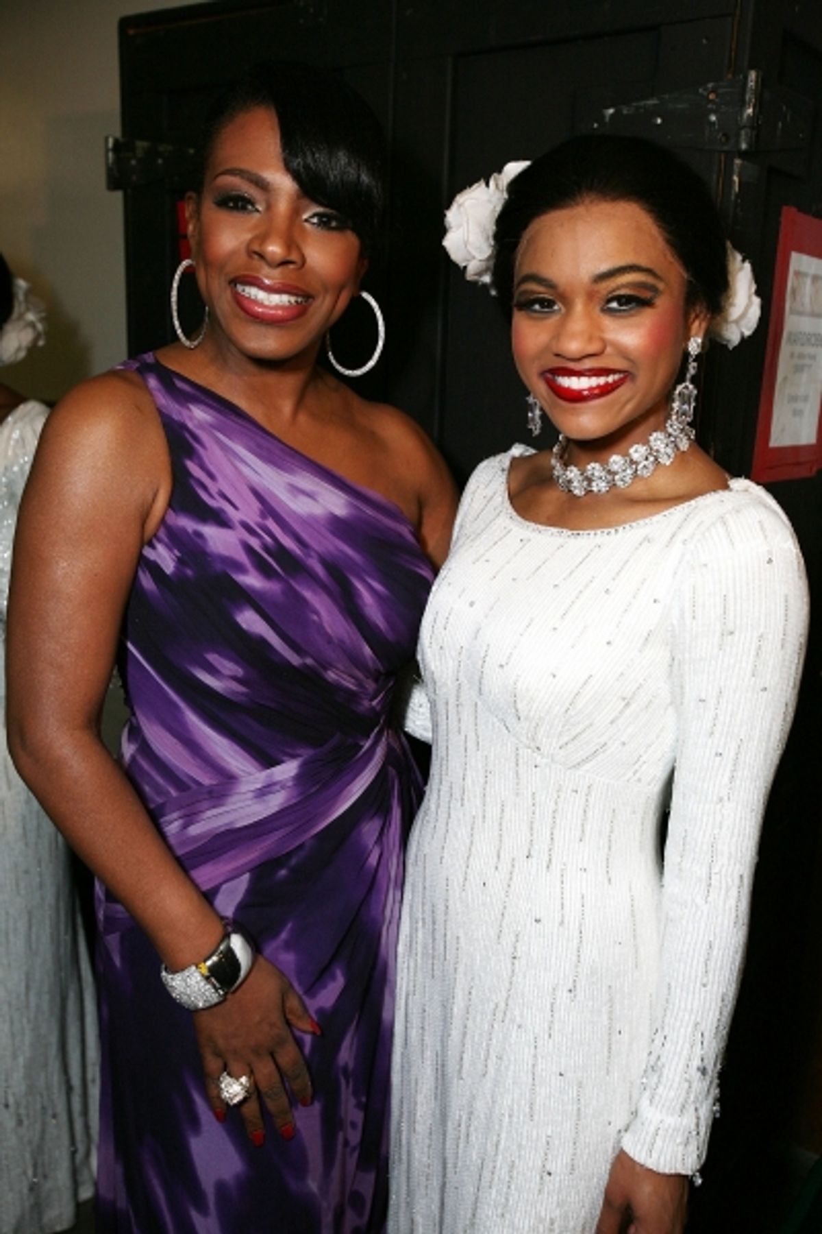 Original Dreamgirl Sheryl Lee Ralph (L) poses with current Dreamgirl counterpart Syesha Mercado at 