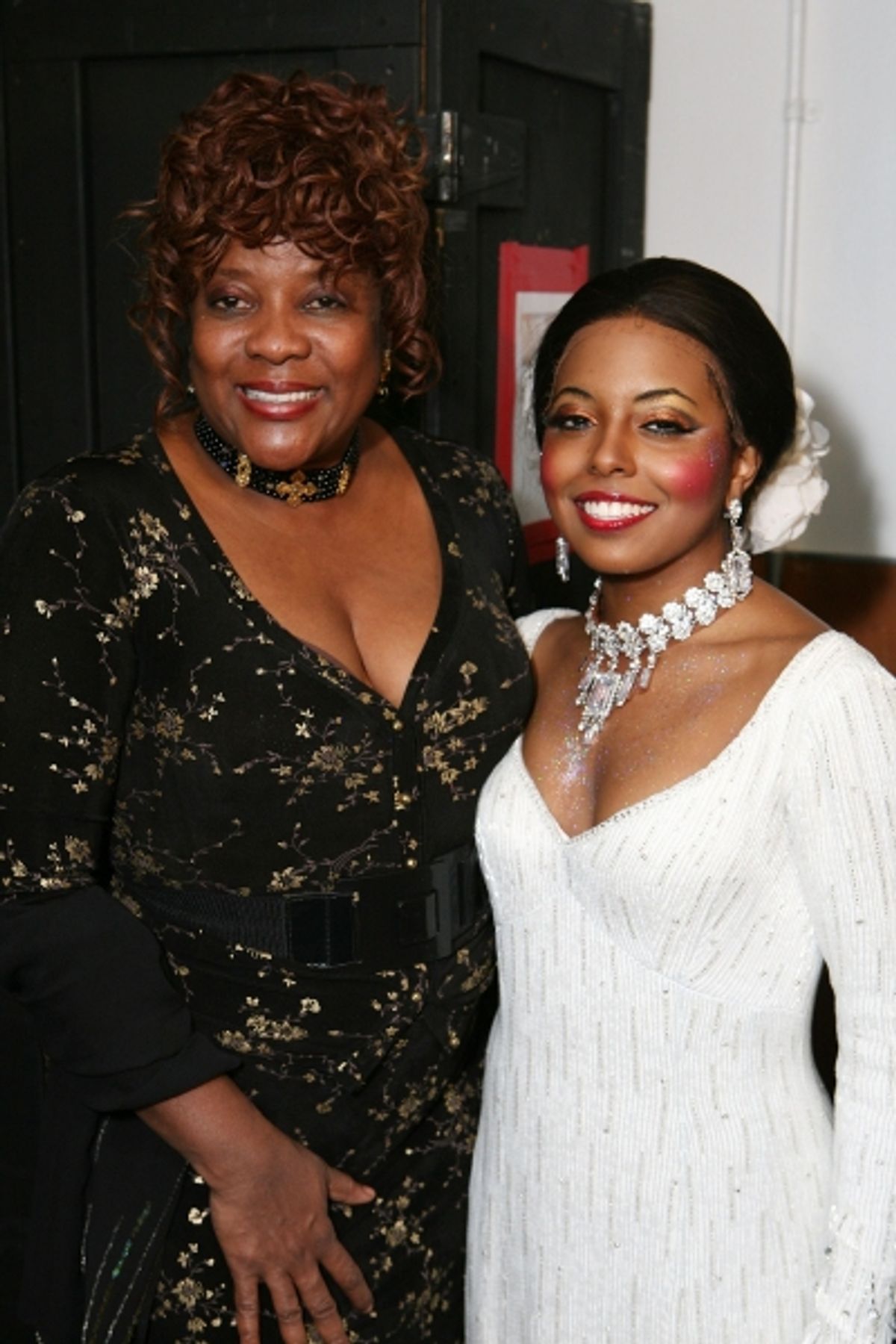 Original Dreamgirl Loretta Devine  poses with current Dreamgirl counterpart Adrienne Warren  at 