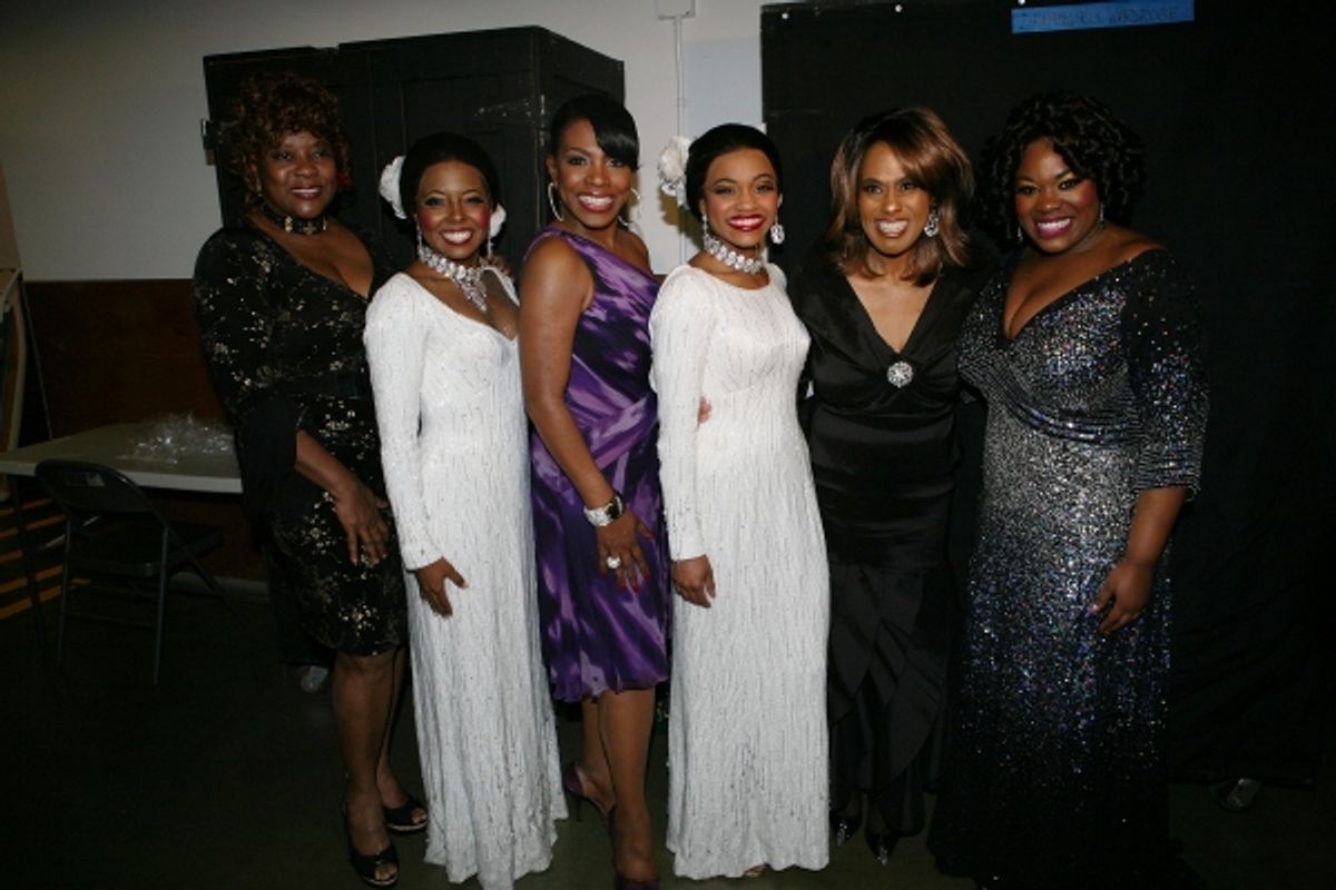  Original Dreamgirls and their current counterparts Loretta Devine, Adrienne Warren, Sheryl Lee Ralph, Syesha Mercado, Jennifer Holliday and Moya Angela at 