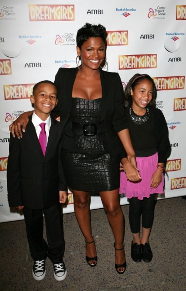 Nia Long (Center) with son Massai (L) and niece Cameron (R) Photo