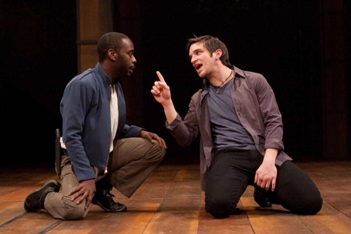 James William Ijames as Benvolio and Evan Jonigkeit as Romeo  at 