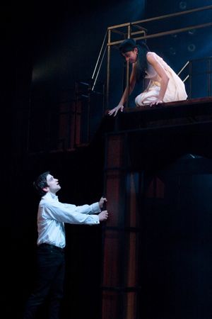 Evan Jonigkeit as Romeo and Mahira Kakkar as Juliet  Photo