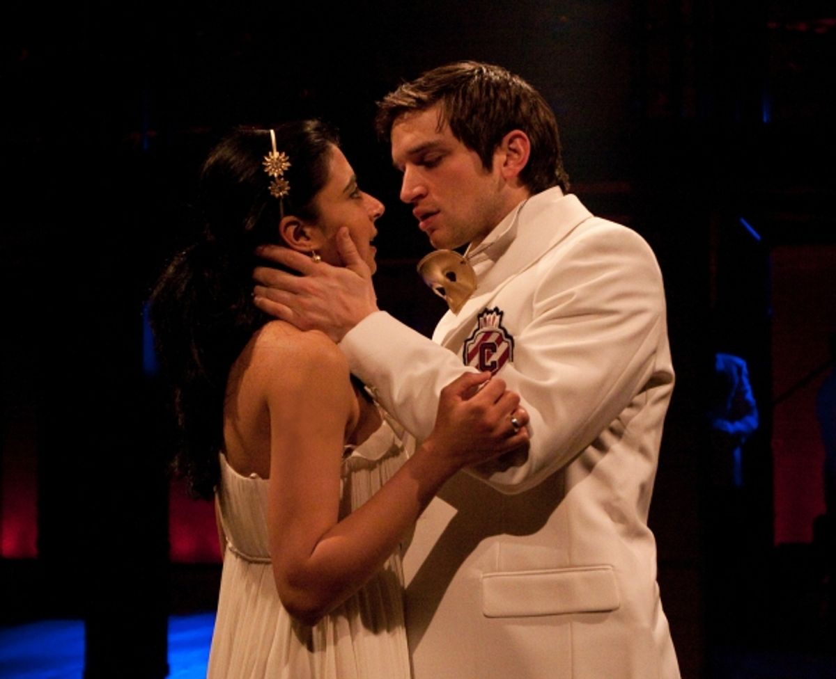 Evan Jonigkeit as Romeo and Mahira Kakkar as Juliet  at 