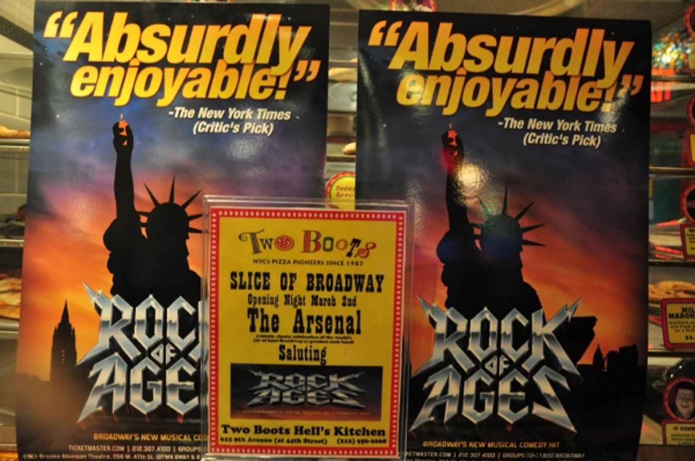 Photo Coverage: 'A Slice of Broadway' Honors ROCK OF AGES with 'The Arsenal' Pizza  Image