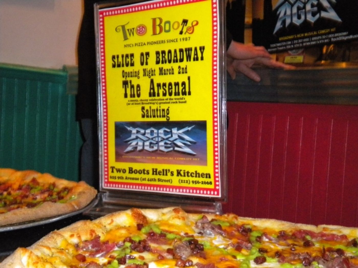 Photo Coverage: 'A Slice of Broadway' Honors ROCK OF AGES with 'The Arsenal' Pizza  Image