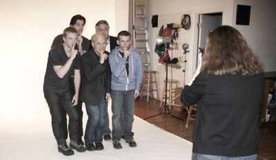 Austin Peck, Scott Jaeck, Roderick Hill, Dan Butler & Brian Leahy with Carol Rosegg Photo