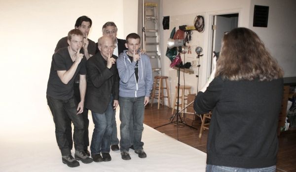 Austin Peck, Scott Jaeck, Roderick Hill, Dan Butler & Brian Leahy with Carol Rosegg Photo