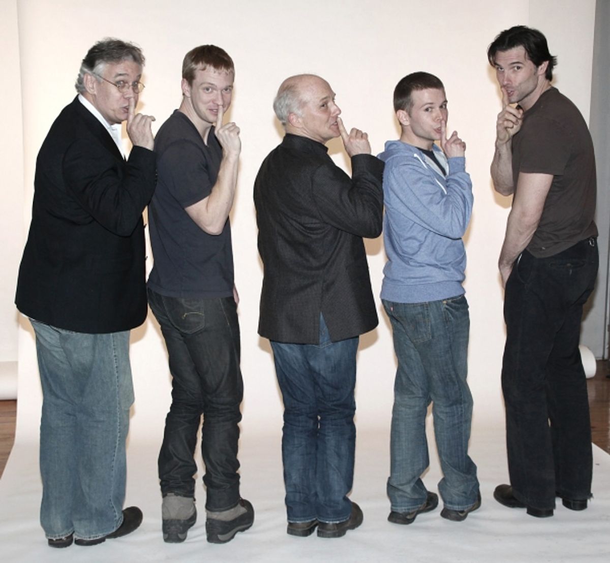 Scott Jaeck, Roderick Hill, Dan Butler, Brian Leahy and Austin Peck at 