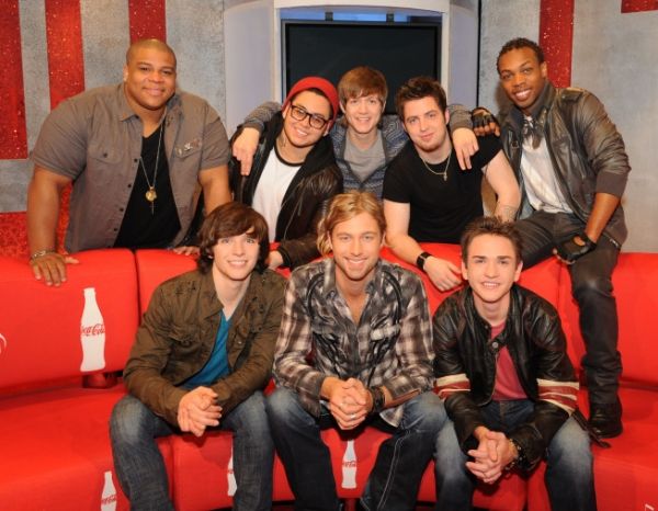 The top 16: Guys: Bottom Row L-R: Tim Urban, Casey James and Aaron Kelly. Top Row L-R Photo