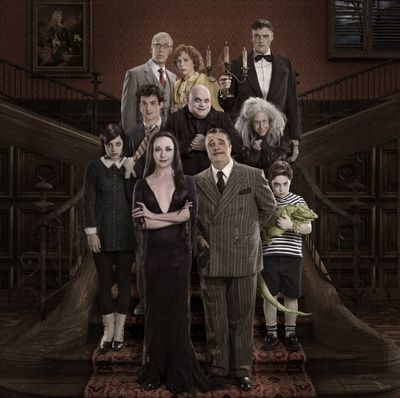 The Addam's Family: (From Top L) Terrence Mann, Carolee Carmello, Kevin Chamberlin, W Photo
