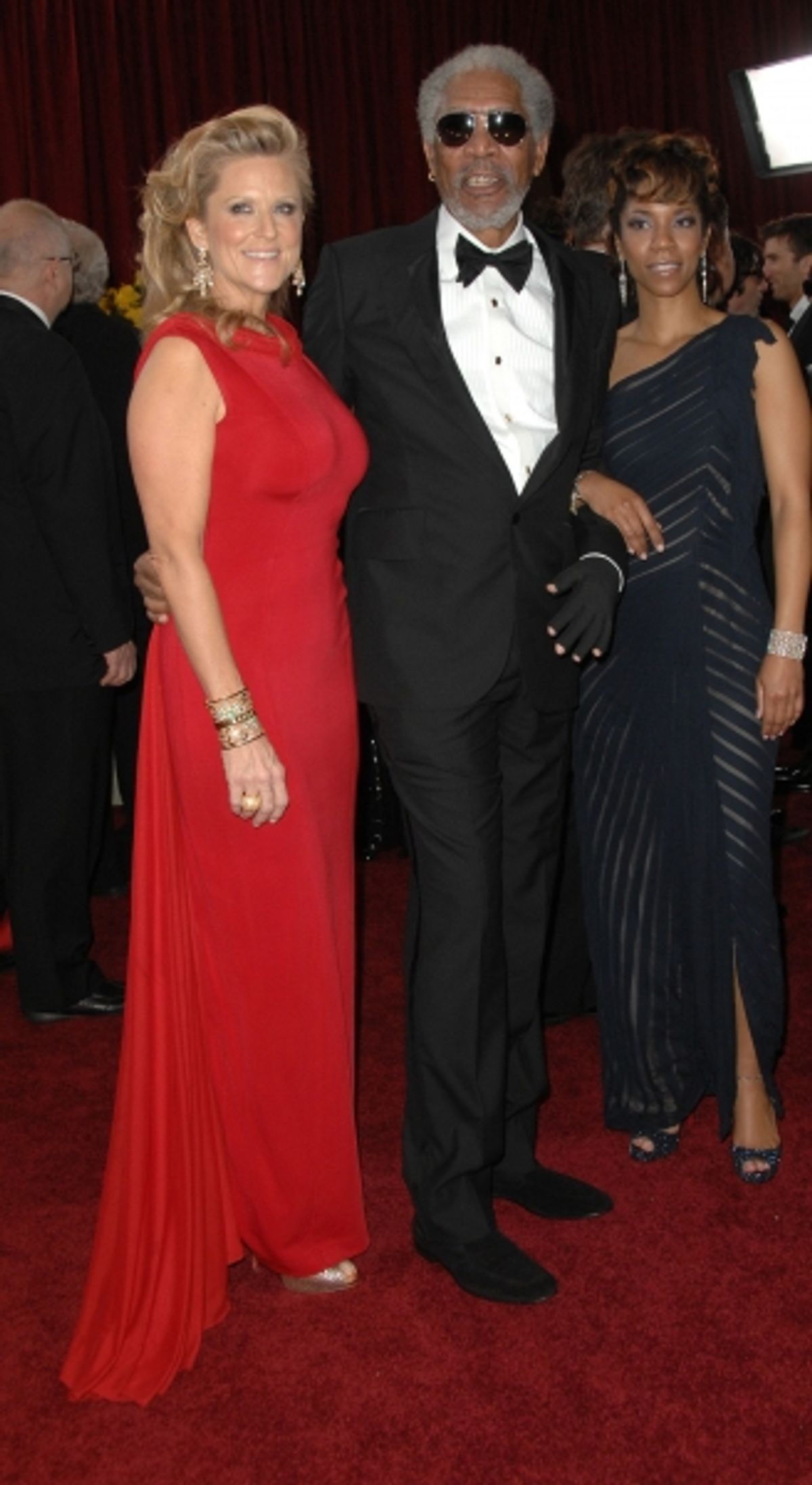 Morgan Freeman, Lori McCreary, and Morgana Freeman  at 