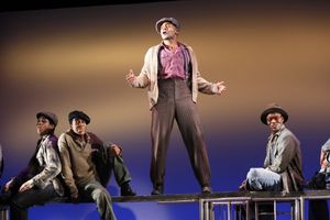 Derrick Cobey (as Andy Wright), Julius Thomas III (as Roy Wright), Brandon Victor Dixon (as Haywood Patterson) and Josh Breckenridge (as Olen Montgomery) @ BroadwayWorld Derrick Cobey (as Andy Wright), Julius Thomas III (as Roy Wright), Brandon Victor Dix Photo