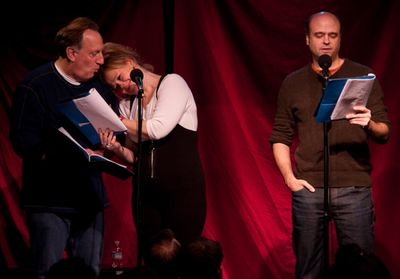 Alan Zweibel, Caroline Rhea, and Scott Adsit Photo