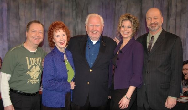Paul O'Keefe, Carmel Quinn, Malachy McCourt, Laura Savini and David Rubinsohn both of Photo