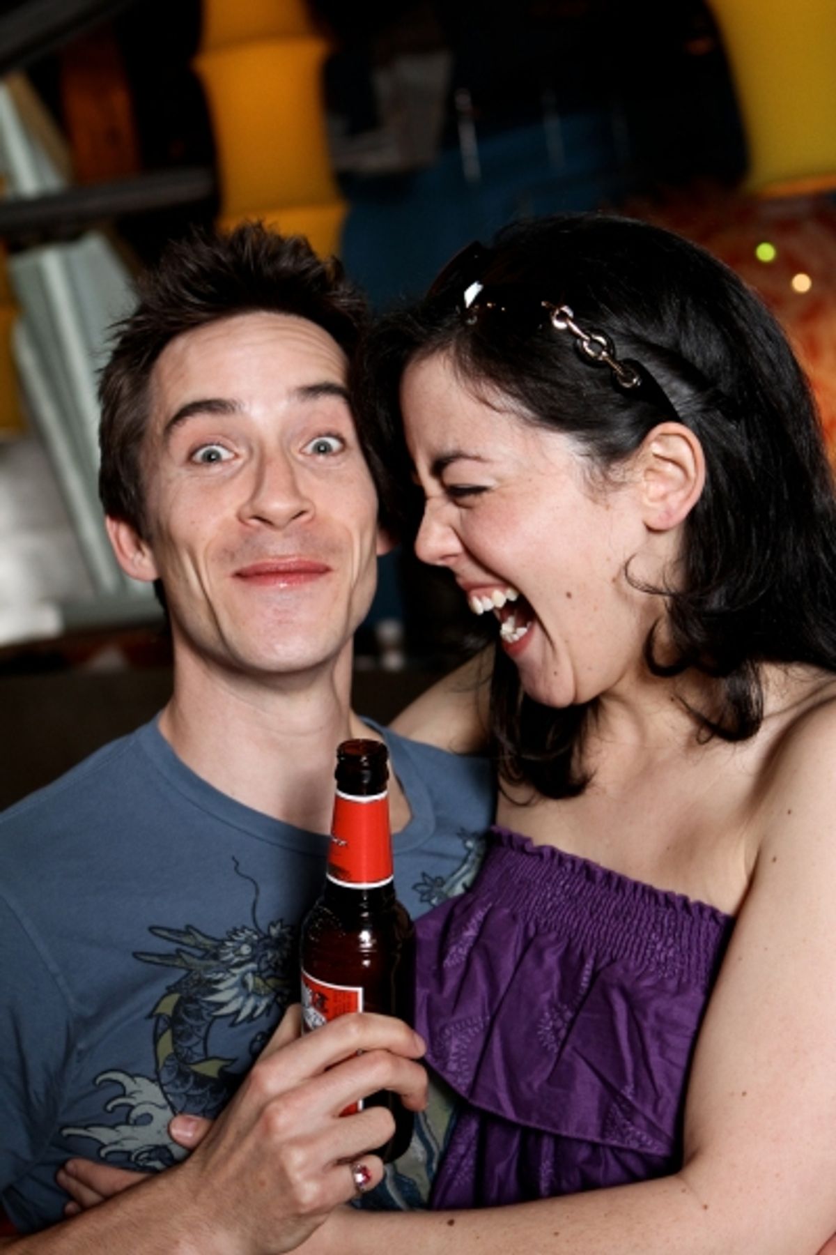 Daniel Brockley as Proteus and Hana Lass as Julia at 