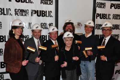 Kate Levin, Andrew D. Hamingson, Oskar Eustis, Gail Papp, Sam Waterston, Warren Spect Photo