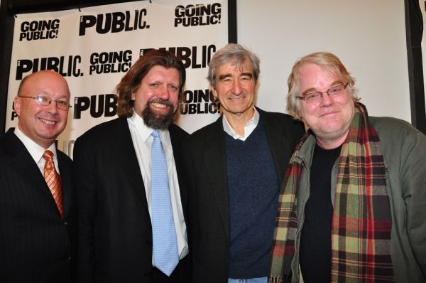 Andrew D. Hamingson, Oskar Eustis, Sam Waterston, Philip Seymour Hoffman Photo
