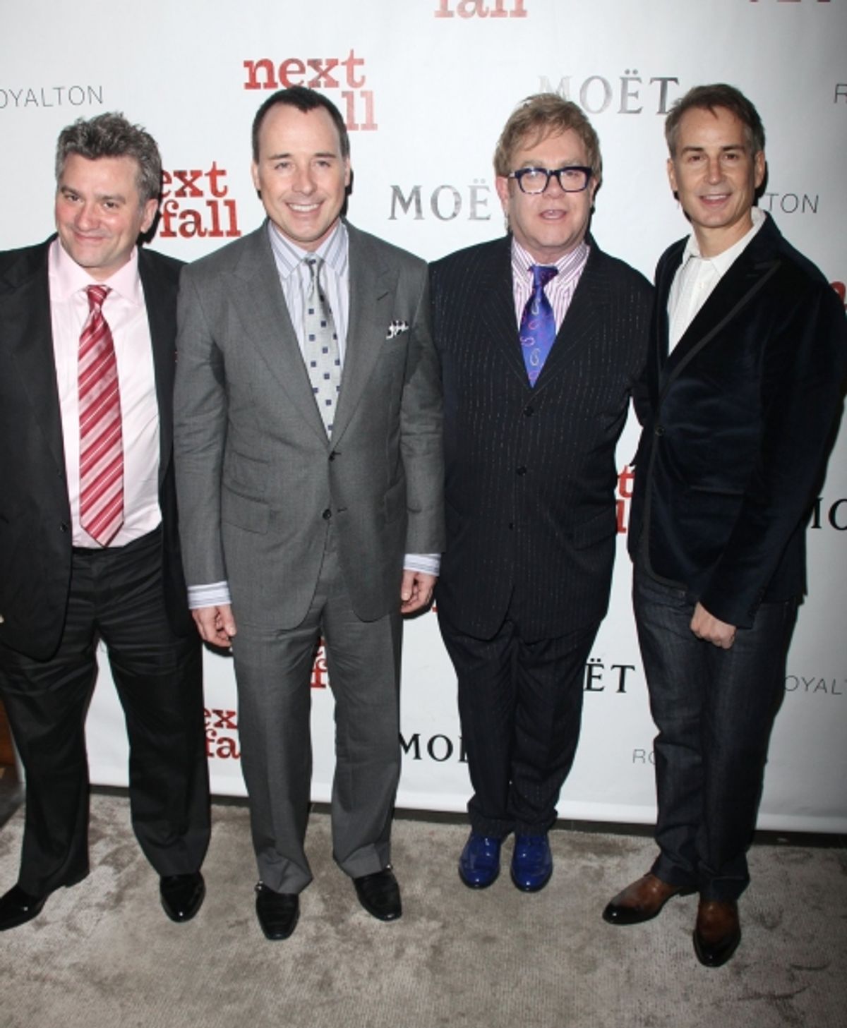 Anthony Borelli, David Furnish, Elton John & Geoffrey Nauffts at 