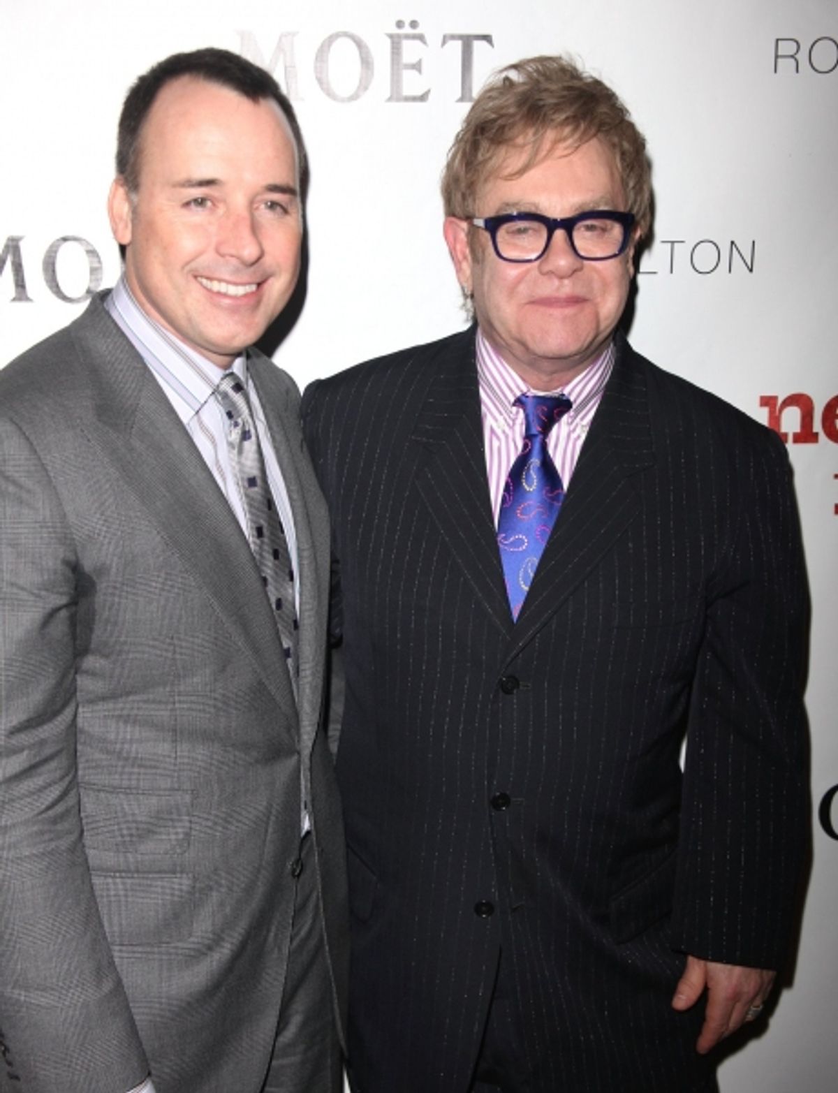 David Furnish and Elton John at 