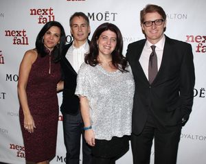 (L-R) Producer Barbara Manocherian, playwright Geoffrey Nauffts, director Sheryl Kall Photo