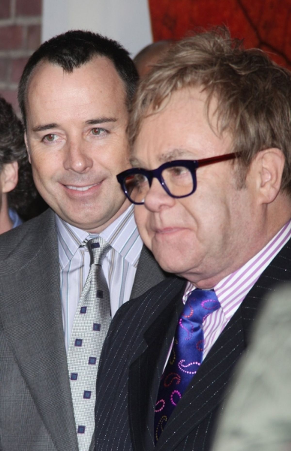 David Furnish and Elton John at 