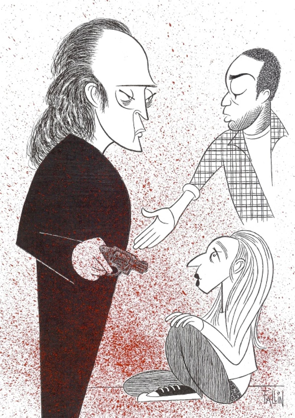    Christopher Walken, Anthony Mackie and Zoe Kazan in A BEHANDING IN SPOKANE at 