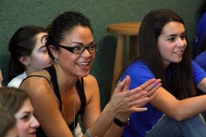 Karen Olivo working with BAA Students Photo