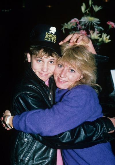 Corey Haim with Mom in NYC. 1987 Photo