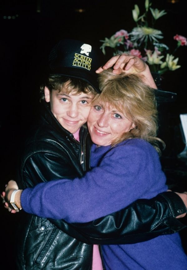 Corey Haim with Mom in NYC. 1987 Photo