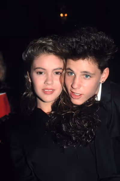 Corey Haim and Alyssa Milano in Los Angeles, 1988 Photo