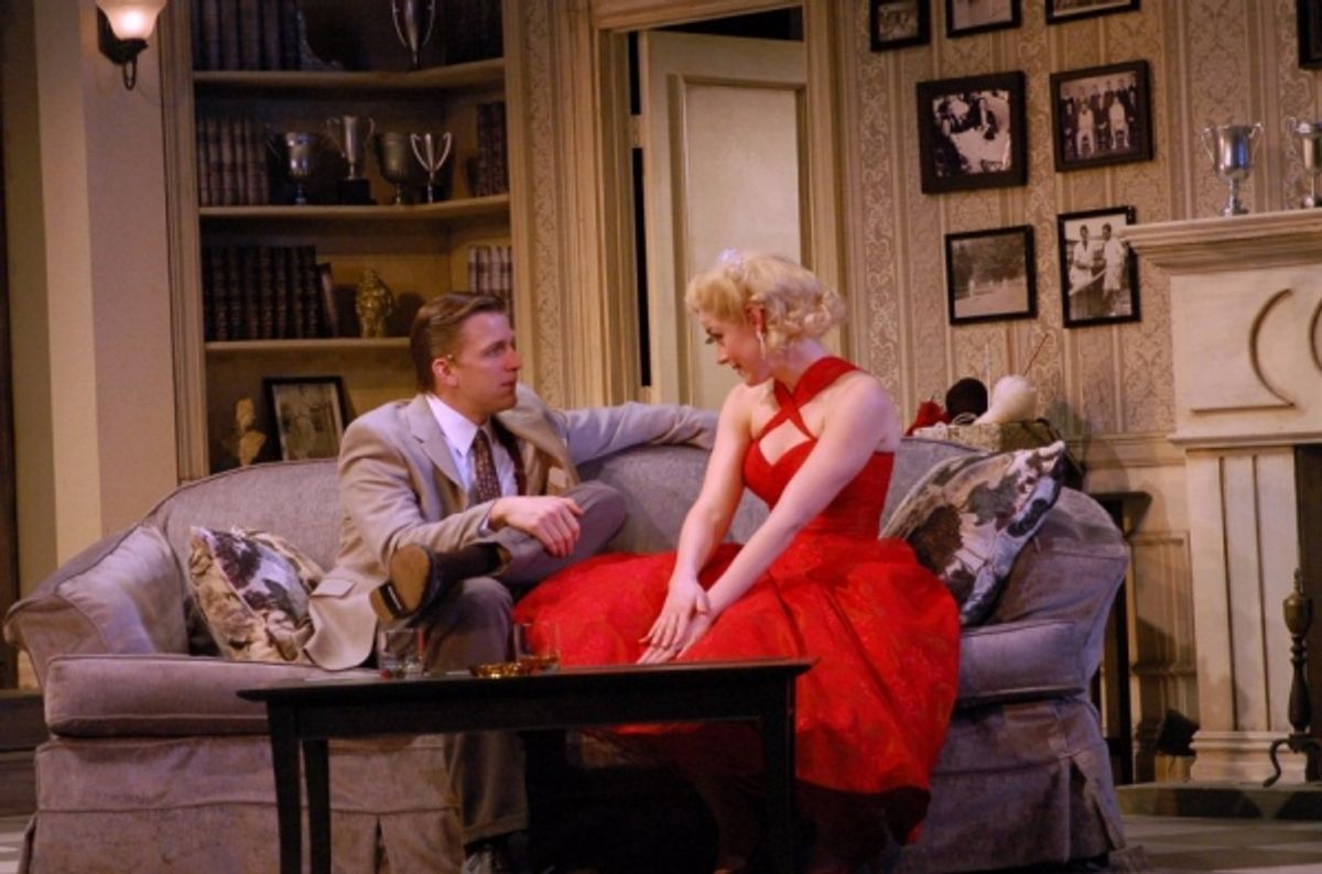 Tom Hammond and Cat Walleck at DIAL M FOR MURDER at The John W. Engeman Theater