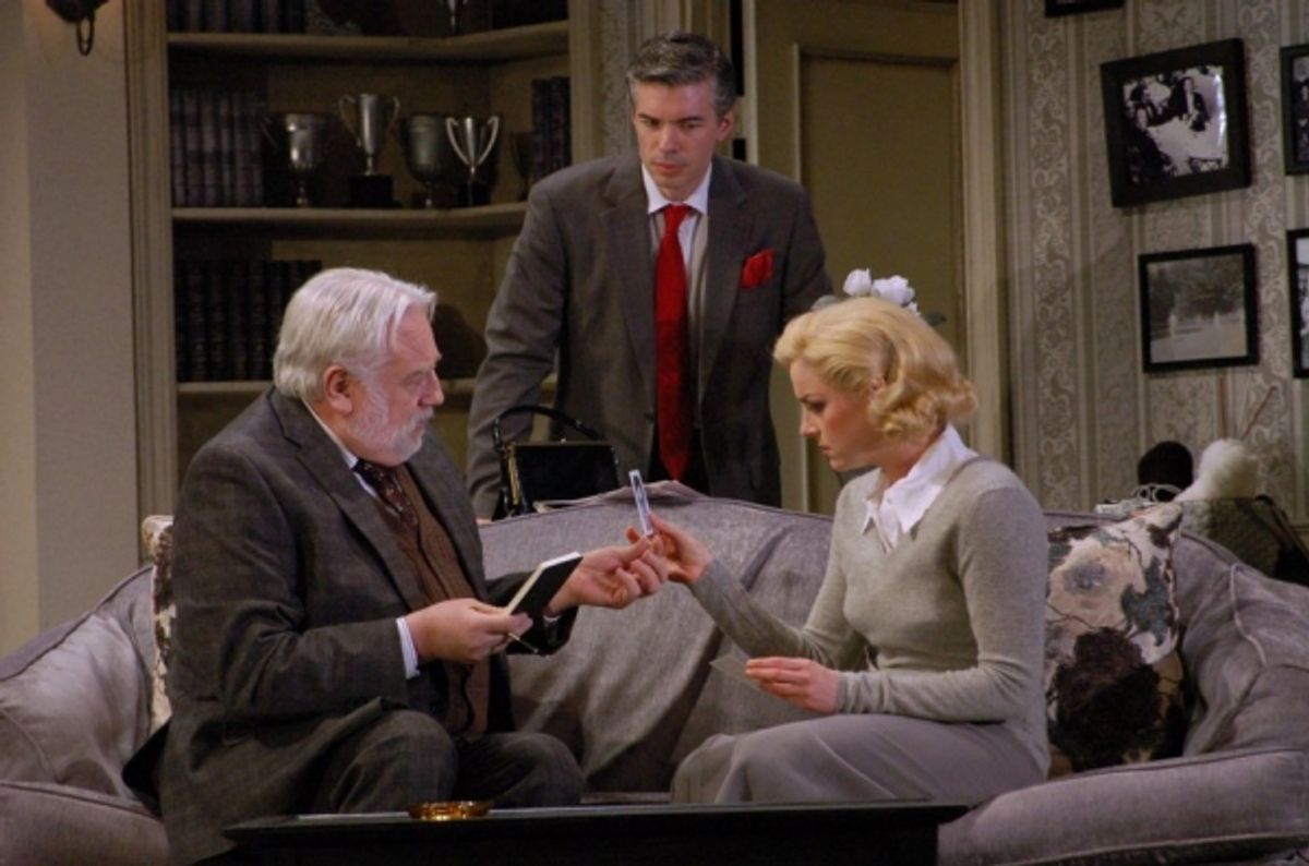 Ed Dixon, Tom Hammond and Cat Walleck at DIAL M FOR MURDER at The John W. Engeman Theater