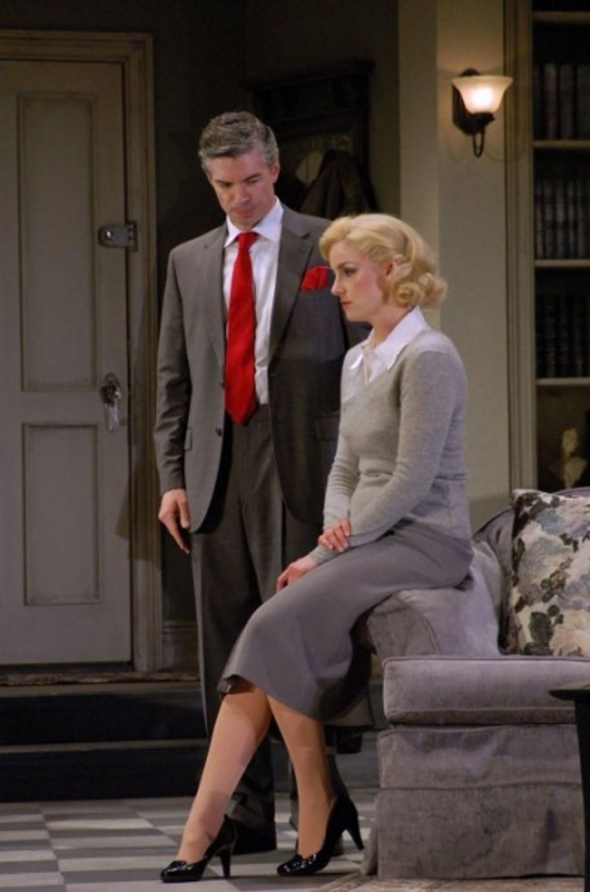 Tom Hammond and Cat Walleck at DIAL M FOR MURDER at The John W. Engeman Theater