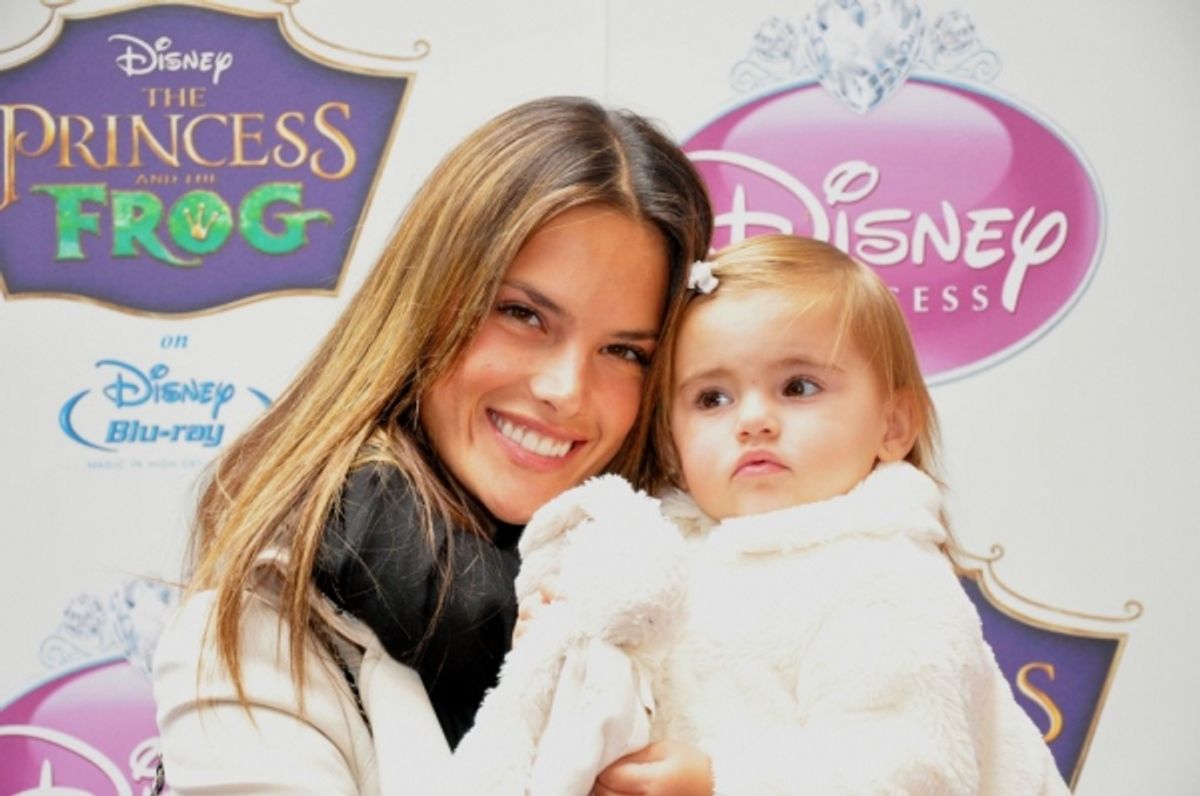 Alesandra Ambrosio with daughter, Anja at 