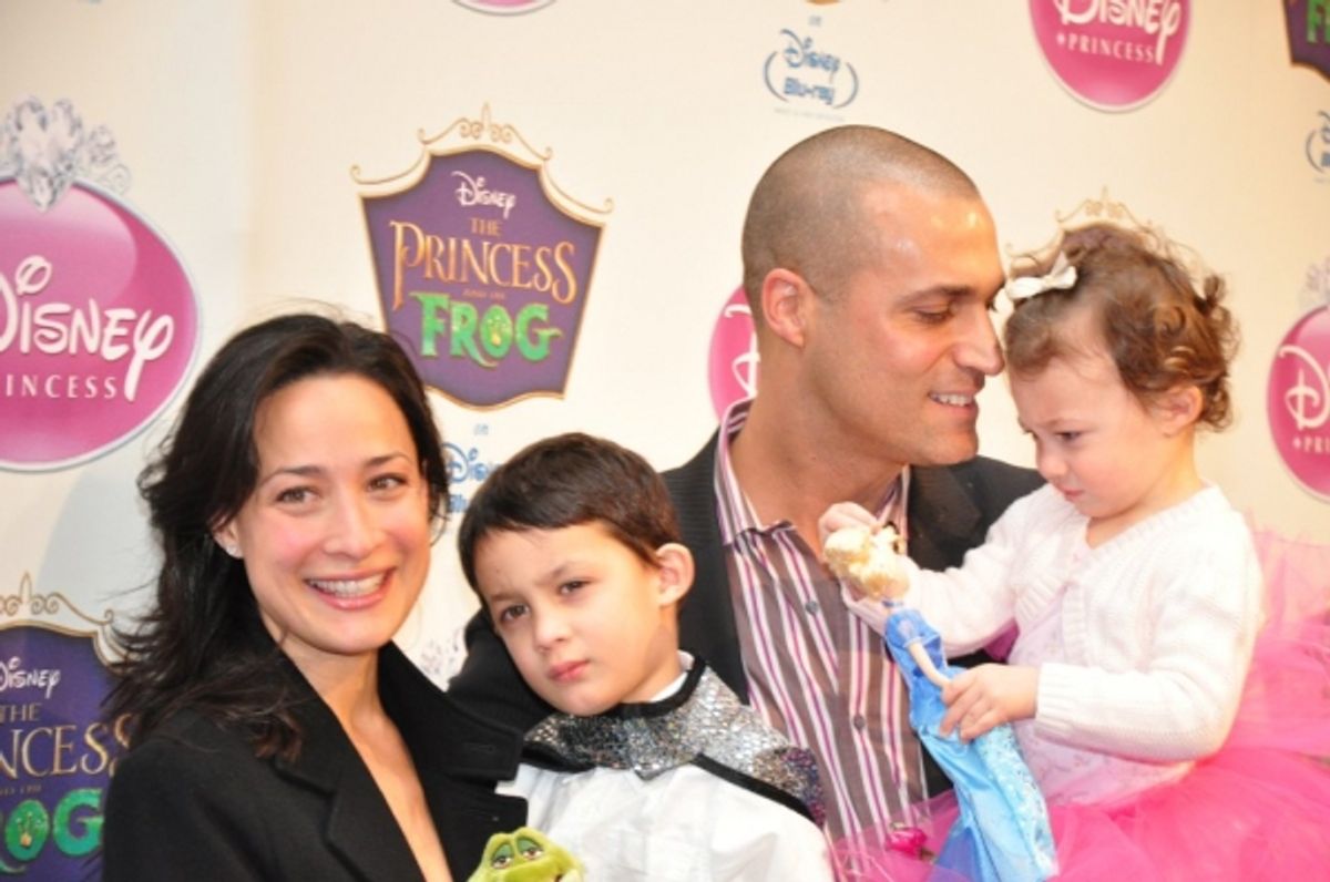 Nigel Barker with Cristen and children, Jack and Jasmine at 
